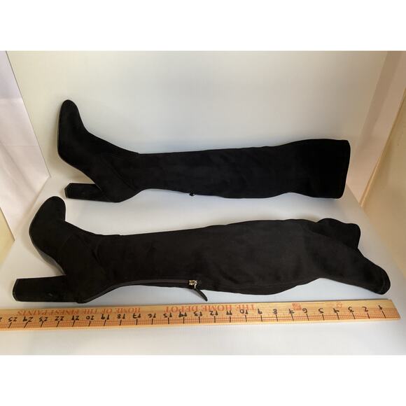 Steve Madden Women's Over the Knee Thigh High Boots Almond Toe Mid Heels 7.5 - Picture 10 of 11